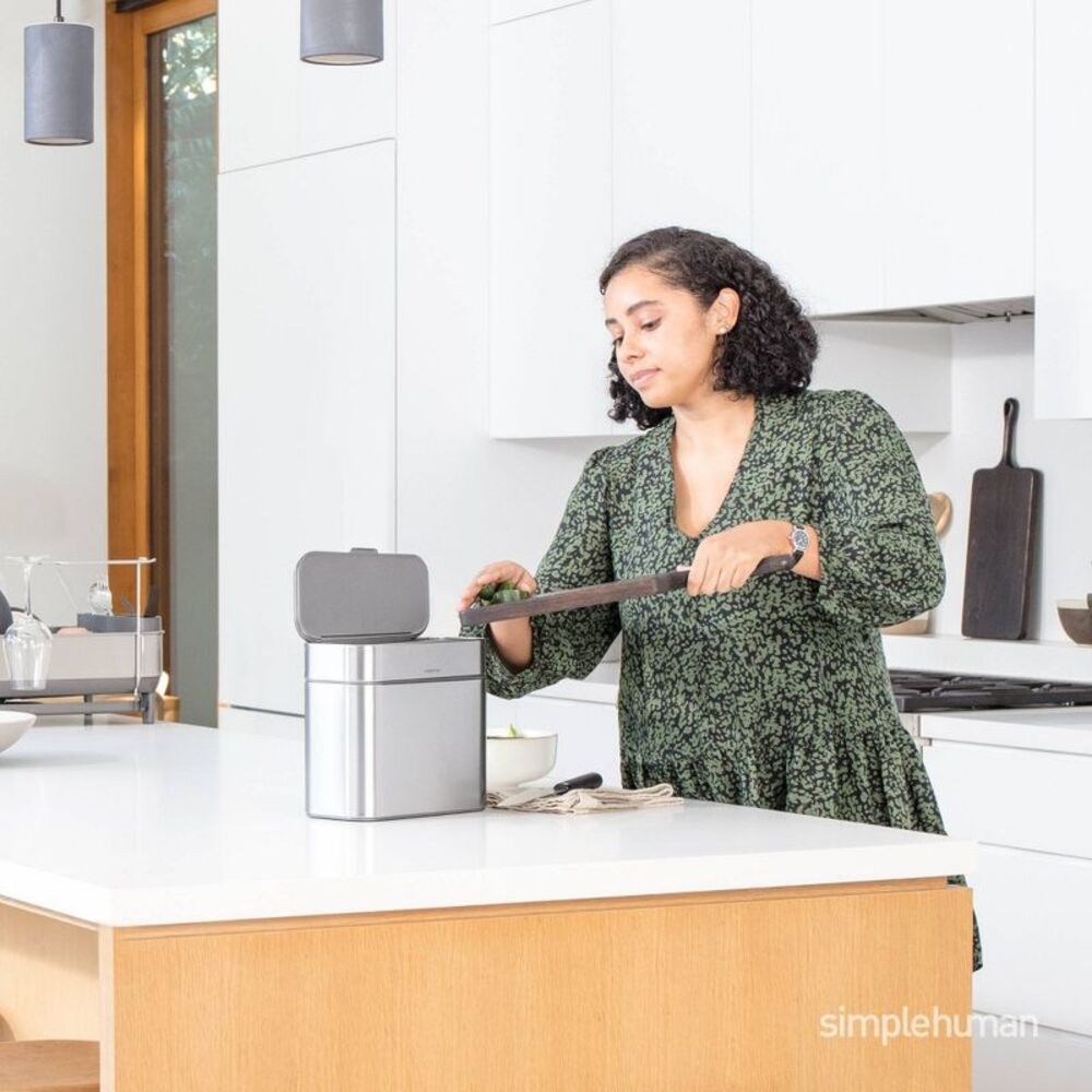 Open Box - simplehuman - Compost Caddy Silver Silver - Picture 3 of 7